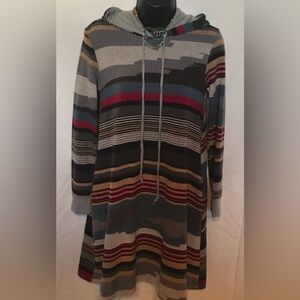 🔥LILYPAD WESTERN STYLE LONG SWEATER HOODIE w/Pockets sz S A FRAME STYLE SO SOFT